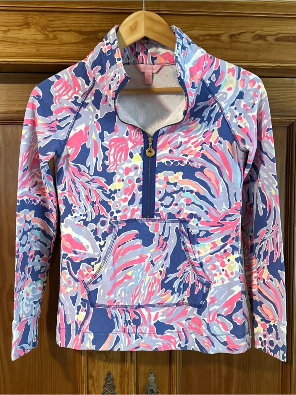 Lilly Pulitze 1/2 zip skiper pullover havket multicolor
Women’s XS